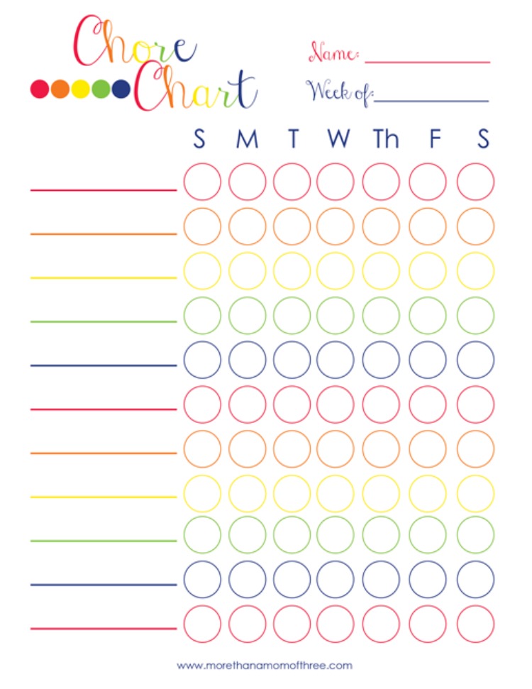 Daily Chore Chart For