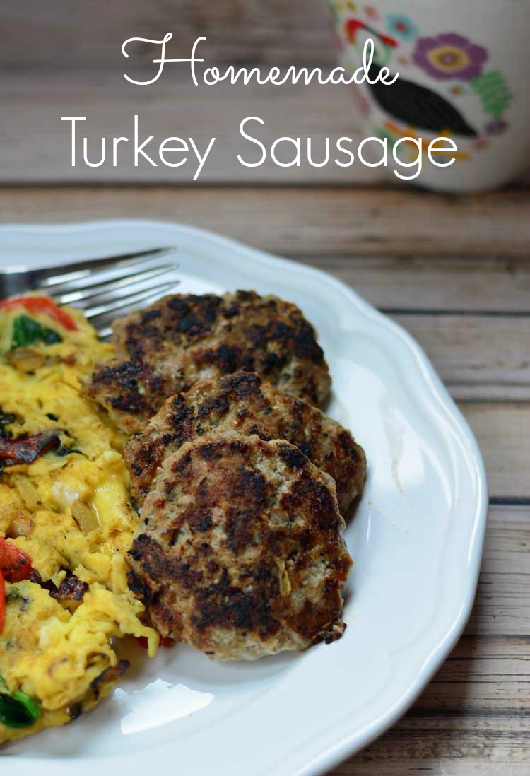 Homemade turkey sausage is quick and easy to make! Ground turkey is mixed with spices before being cooked or frozen for later. Use for breakfast, in lasagna, soups and more. Chemical free and delicious!