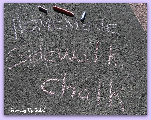 How to make sidewalk chalk