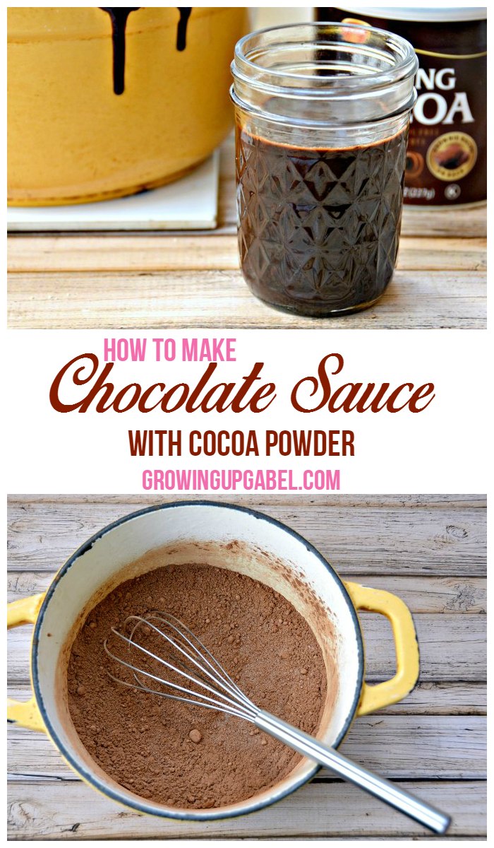 Run out of chocolate syrup? Check out this easy recipe to make homemade chocolate sauce with cocoa powder! Your homemade chocolate syrup will be ready in just 5 minutes. 