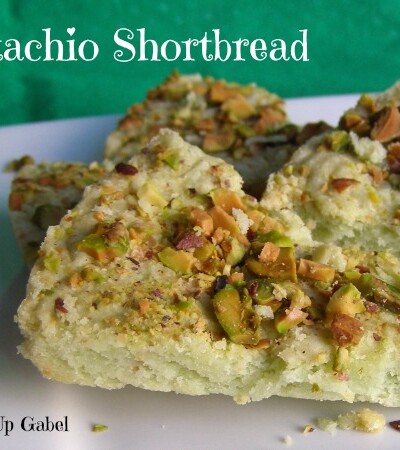 Pistachio Shortbread Recipe from https://growingupgabel.com @thegabels #recipe