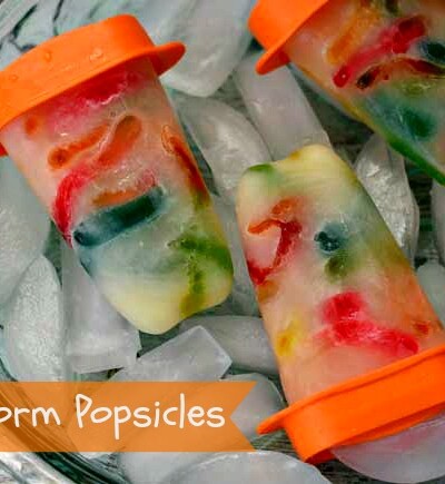 Gummy worm popsicles are an easy summer treat made with just 2 ingredients!