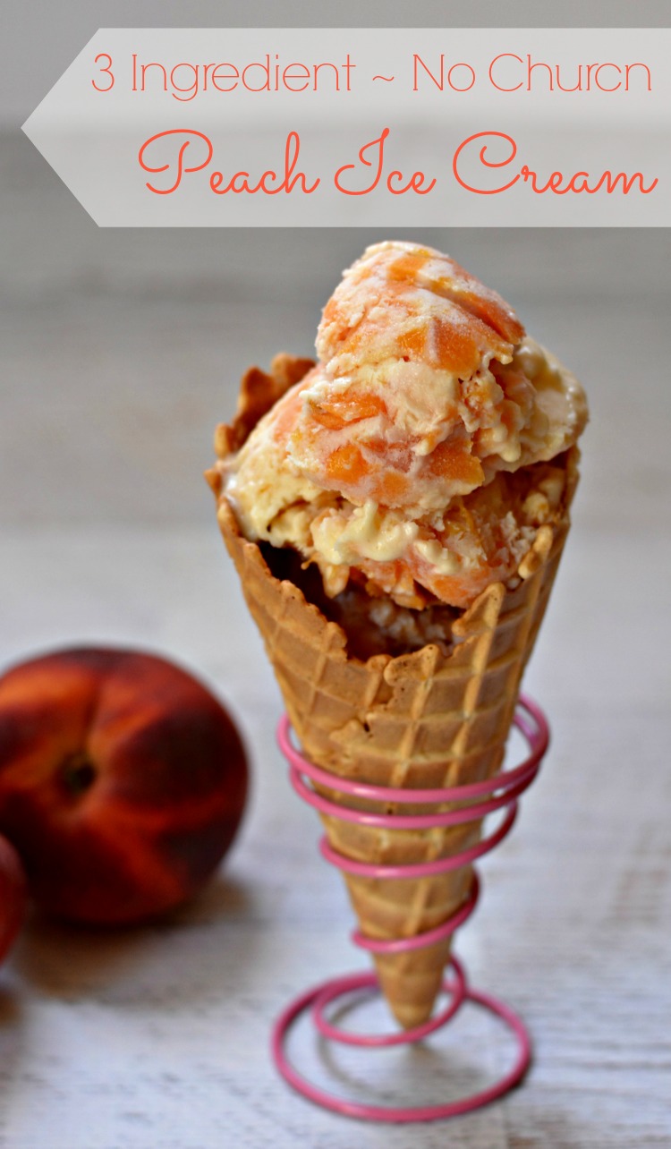 3 ingredient Peach Ice Cream