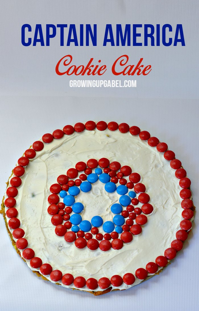 Need a quick and easy cake? Make this Captain America cookie cake for your superhero fan!