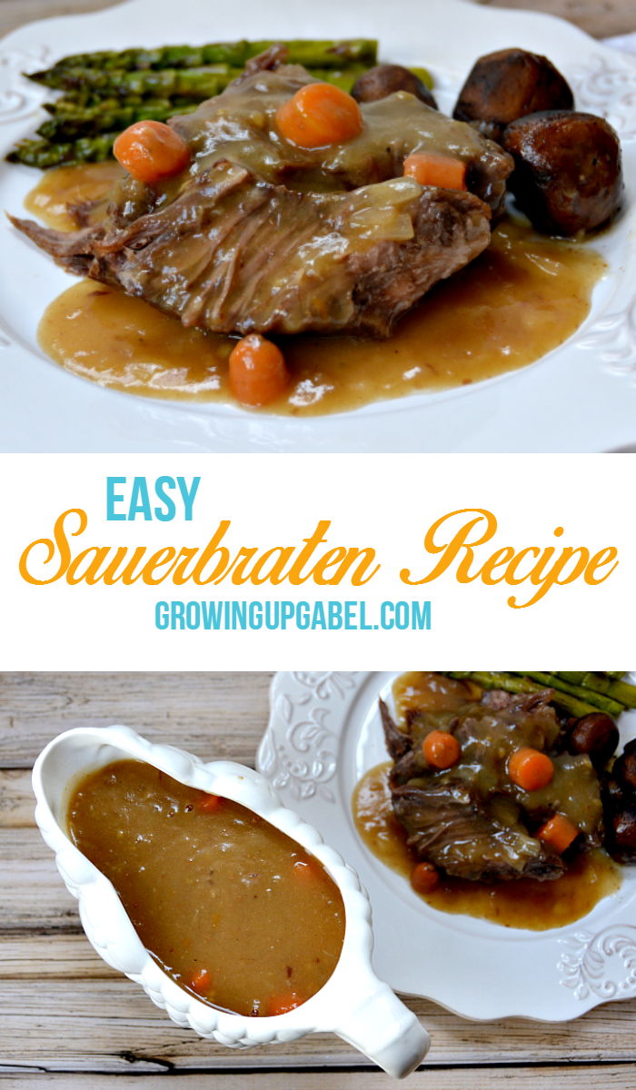 Tired of your boring pot roast recipe? Try this easy German pot roast, or Sauerbraten recipe for an easy dinner! 