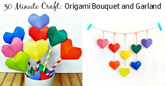 Origami Heart Bouquet and Garland