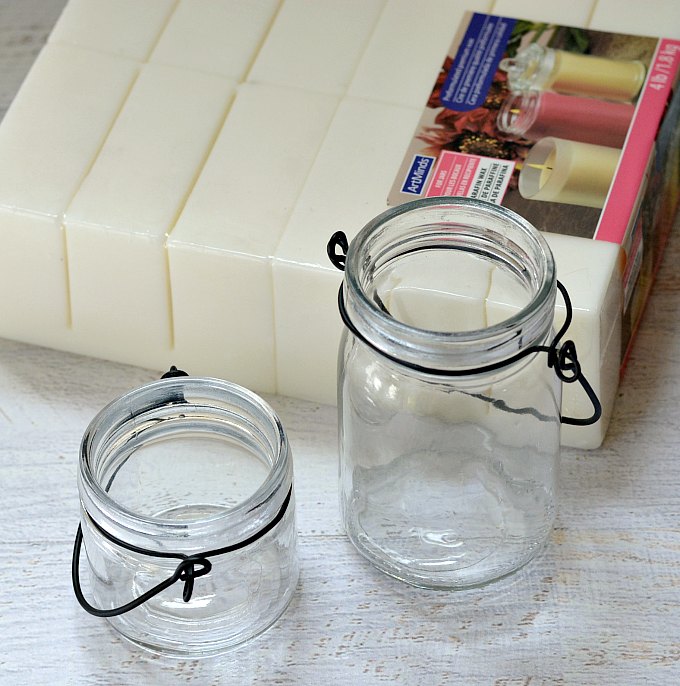 Jars to make candles