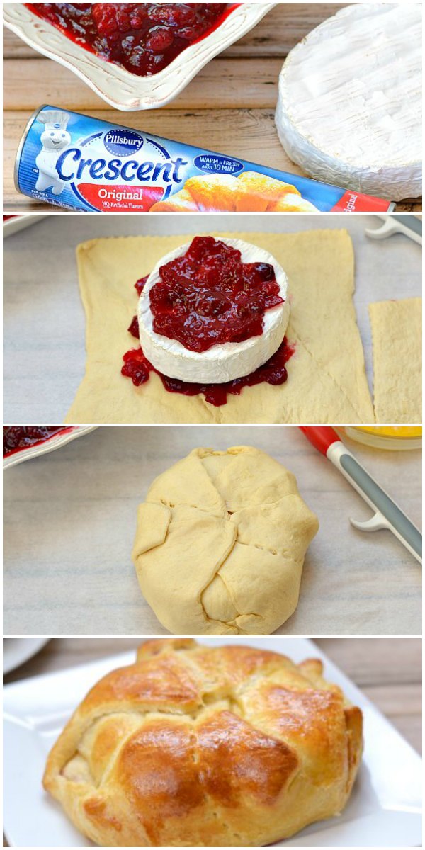 Baked Brie Cheese with Cranberries