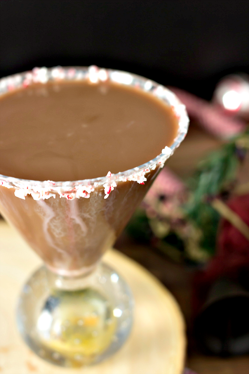 Get ready for Christmas with this chocolate peppermint martini. It's only three ingredients and so easy to make!