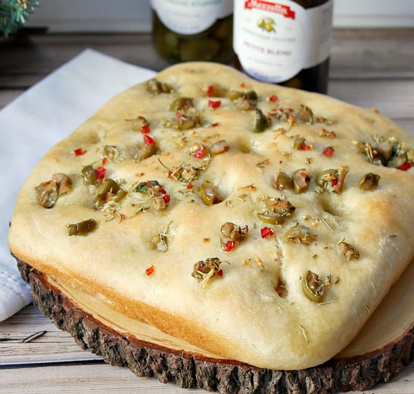 Green Olive Focaccia Bread