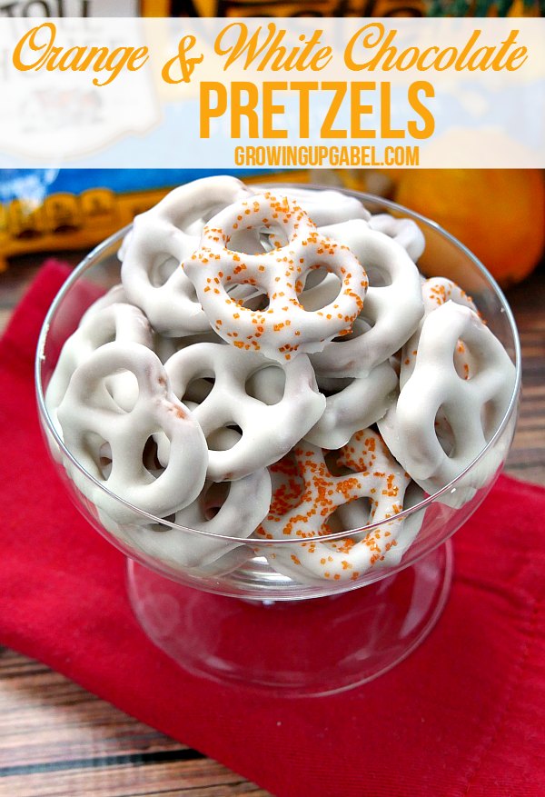 Need a super quick and easy holiday treat? Doctor up chocolate covered pretzels with white chocolate and orange for a unique twist! Three ingredients and less than 30 minutes are all you need to make this delicious recipe. 