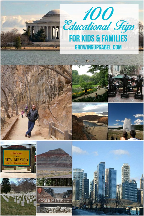 Planning family vacation? Check out this list of 100 educational trips for kids! Find something educational on your family vacation this year.