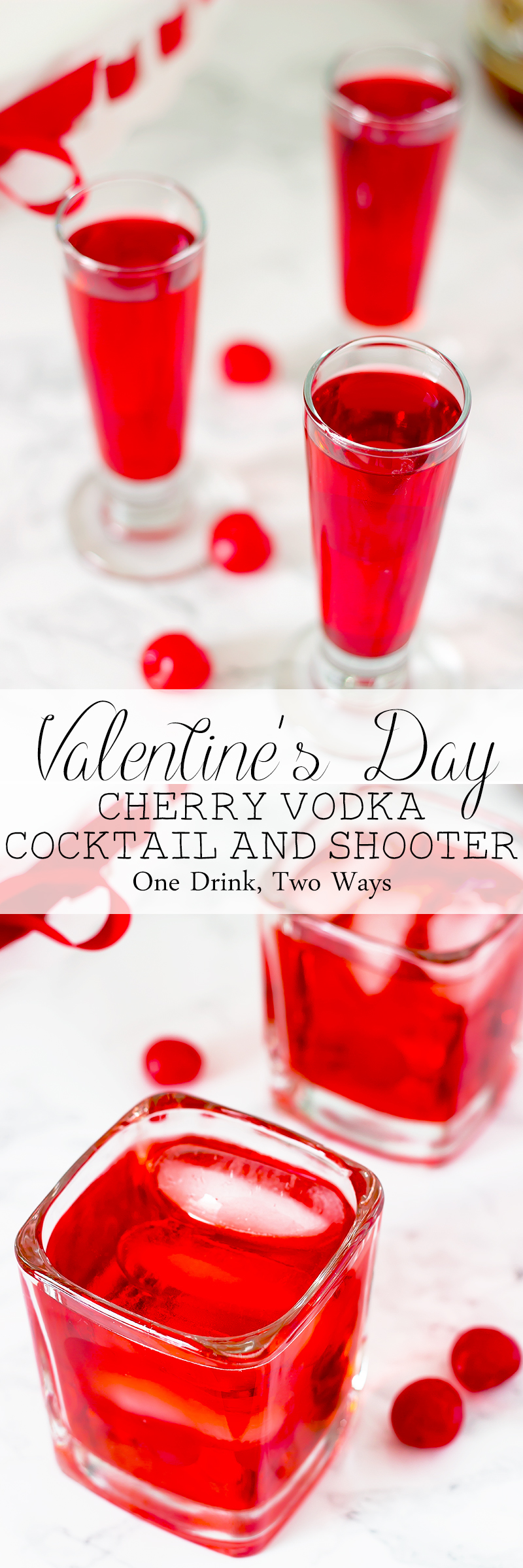 Cherry Vodka Cocktail and Shooter