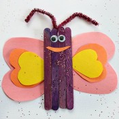 Popsicle Stick Butterfly Craft for Kids