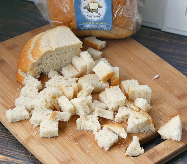 Sourdough Egg Bake Recipe chopped sourdough bread