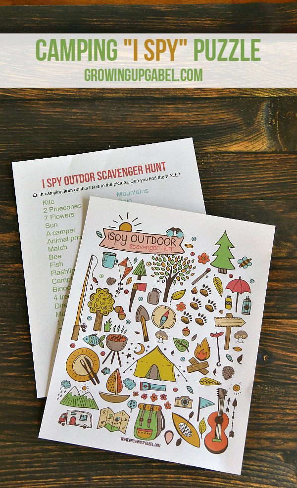 Camping I Spy Puzzle