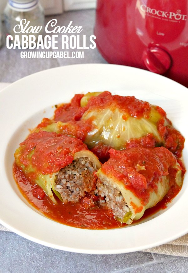 Slow cooker cabbage rolls are moister and more flavorful than ones baked in the oven. Stuffed with beef and rice and simmered in a tomato sauce all day long, this comfort food makes enough to feed families. 