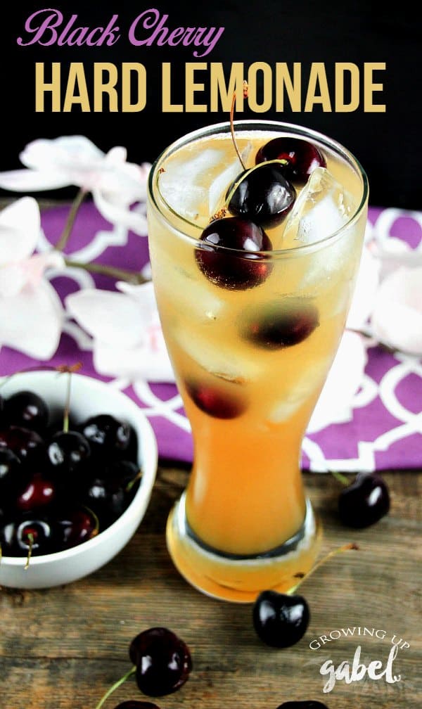 Homemade hard lemonade made with vodka is spruced up with black cherry Wicked Ale for a truly delicious summer cocktail! Lemonade mix adds sweetness to this easy summer drink. 