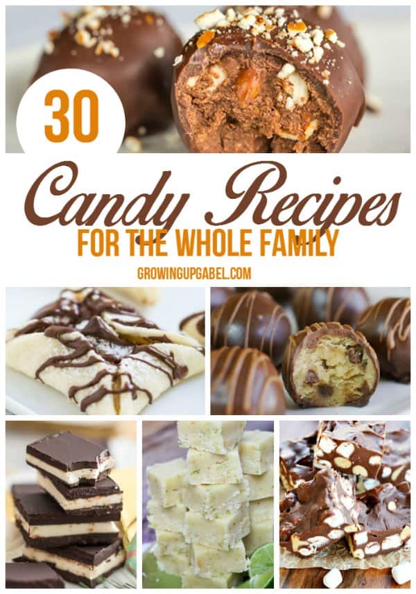 Need new homemade candy recipe ideas? From old fashioned taffy to two ingredient truffles, these 30 candy recipes are easy to make! Great for Christmas, or any other occasion! 