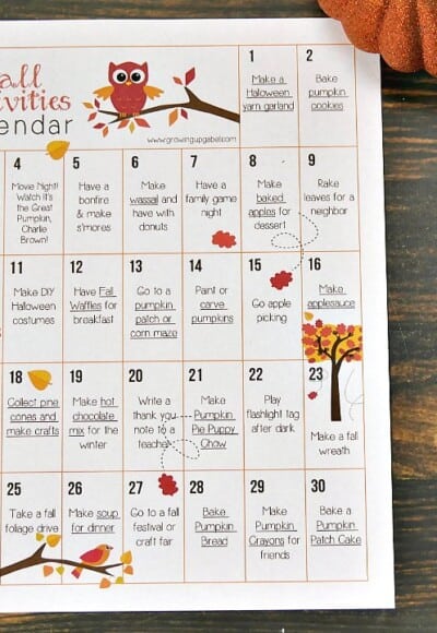 Take advantage of cooler weather for some fall activities for kids! Print out this calendar and pick your favorite fall activities, from crafts to volunteering, to do as a family. Lots of fun ideas for kids, toddlers, schools, tweens and even teens!