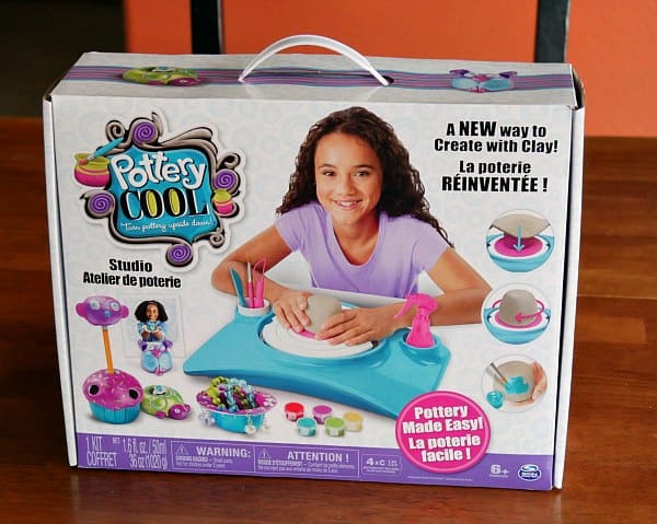 Pottery Cool is a fun DIY clay pottery set for kids! Includes a wheel, tools, clay and more to create 6 fun and easy projects.
