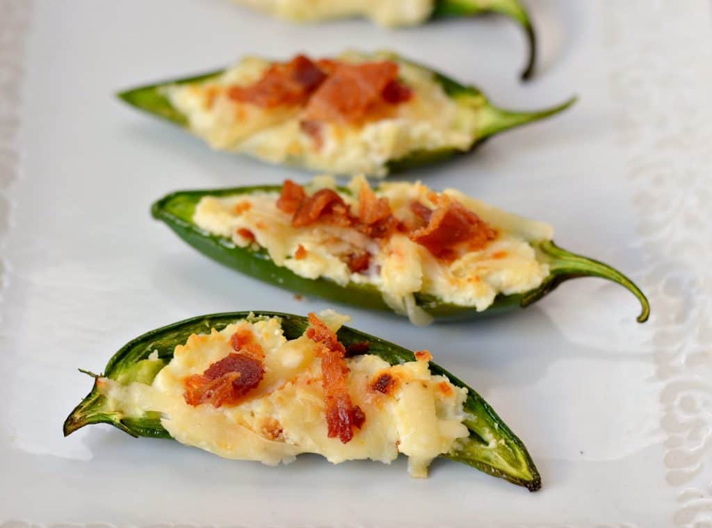 3 Cheese and Bacon Stuffed Jalapeno Peppers