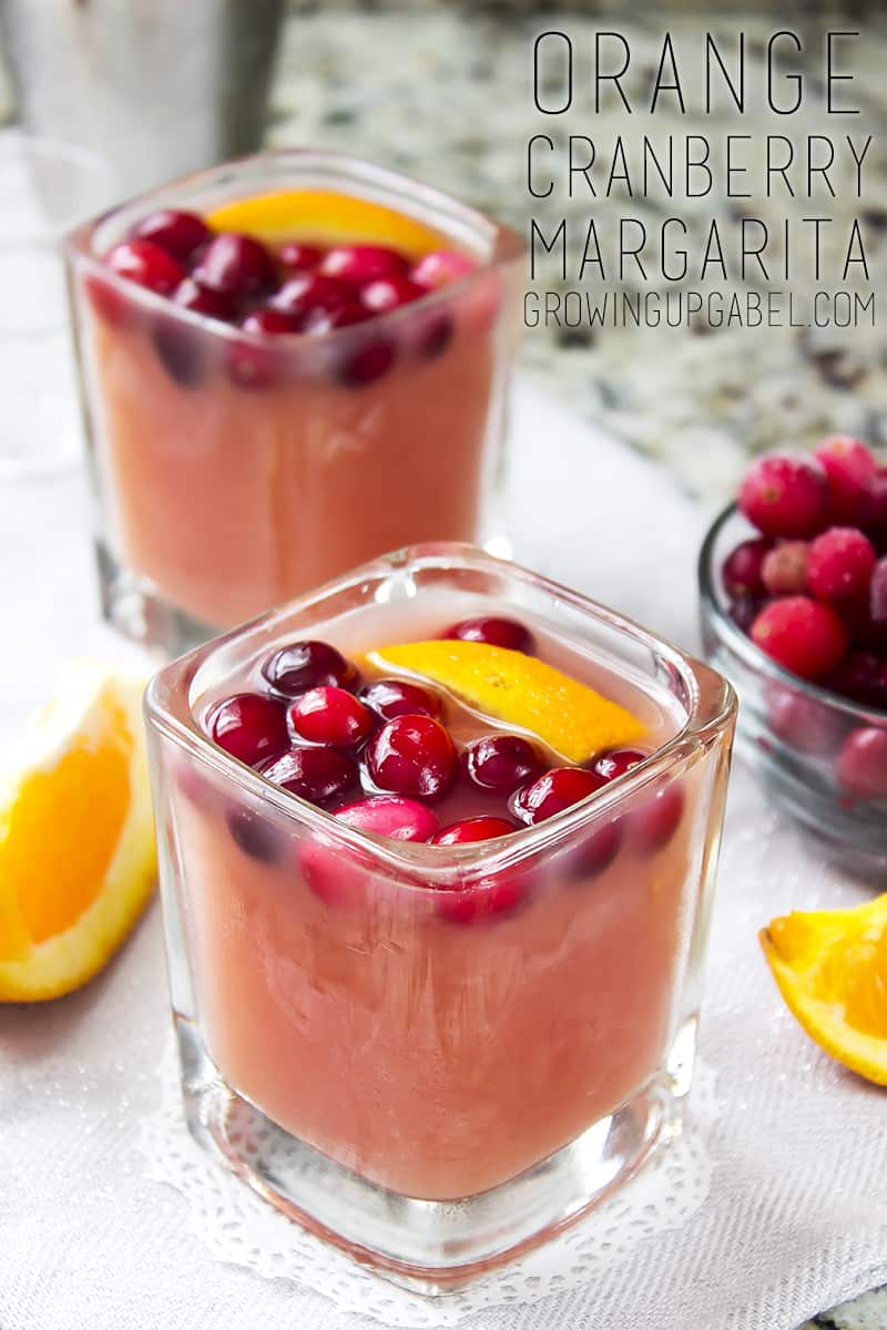 Orange Cranberry Maragritas are an easy tequila cocktail recipe for the holidays Thanksgiving and Christmas. 