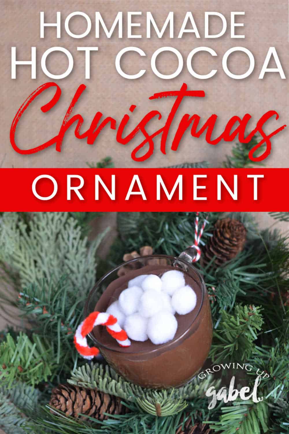 Easy and Cute Mug of Hot Cocoa Christmas Ornament