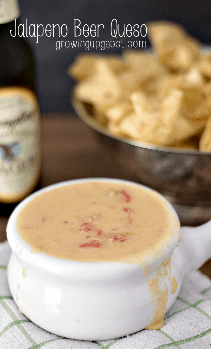 This jalapeno beer queso recipe is done in less than 30 minutes and is delicious. It is the perfect football game time snac
