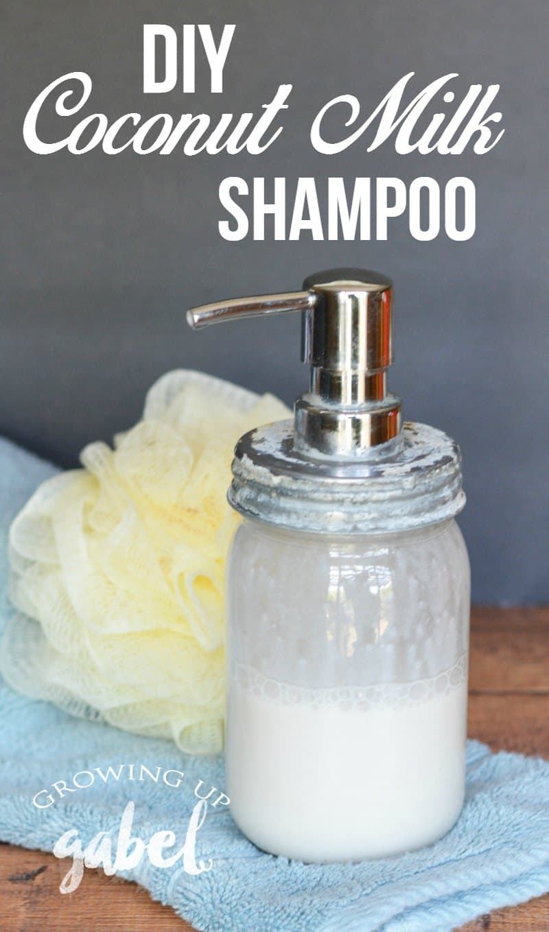 DIY coconut milk shampoo recipe only needs 3 ingredients to make and  will help keep your hair soft and clean without harsh chemicals.