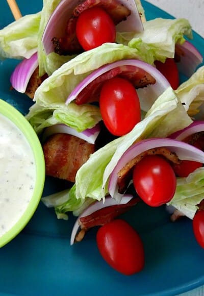 Salad on a stick appetizer