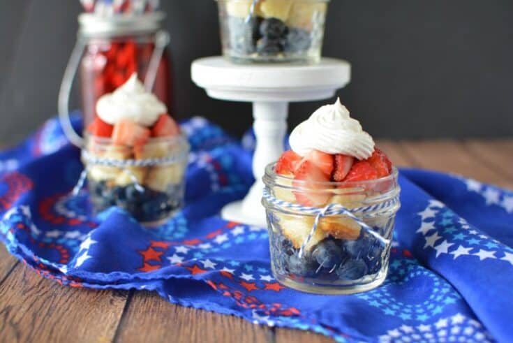 Red, White, and Blue Mixed Berry Shortcake