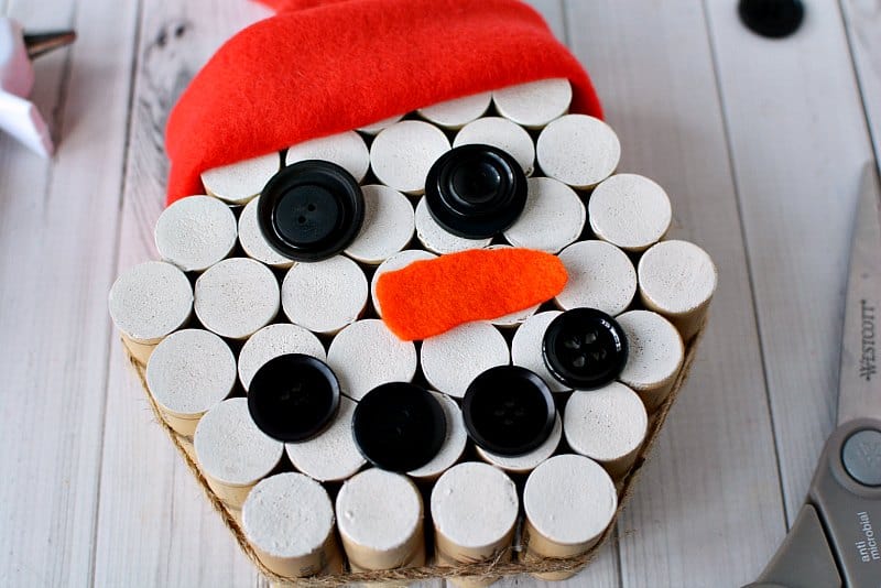 DIY Wine Cork Snowman Crafts