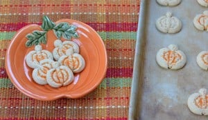 Spritz Pumpkin Cookies