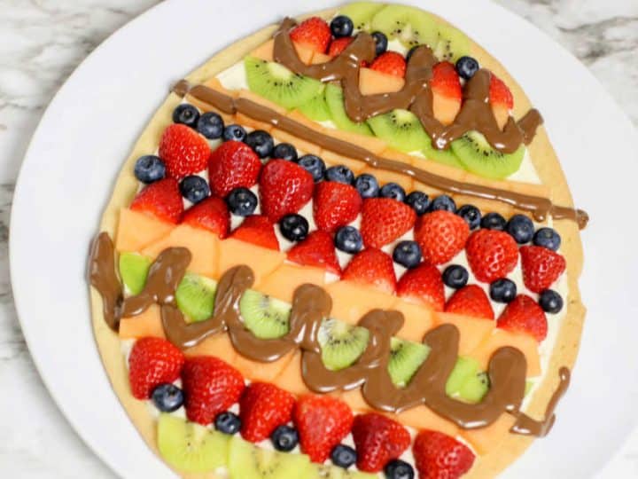 Easter Egg Cookie Fruit Pizza
