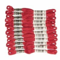 DMC 6-Strand Embroidery Cotton Floss, Bright Christmas Red