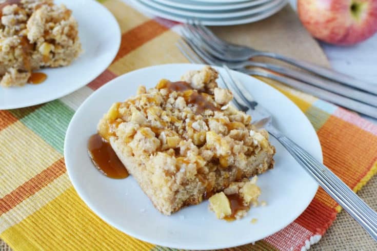 Salted Caramel Apple Bars made with Cake Mix 
