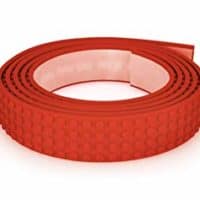Mayka Toy Block Tape - 4 Stud - Red - 6 Feet - 2 Pack (Compatible with Lego)