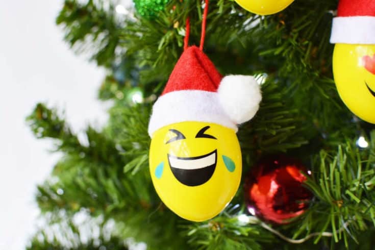 DIY Emoji Christmas Ornaments