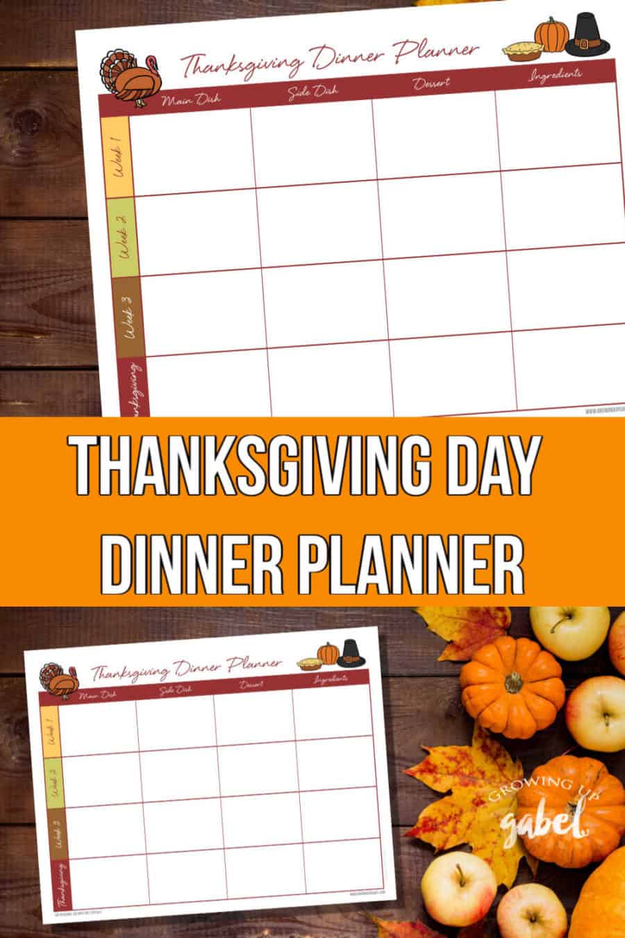 Free Printable Thanksgiving Cooking Planner