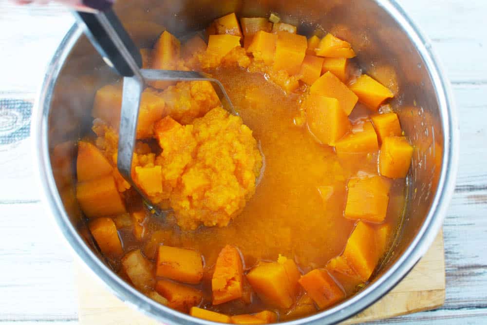 Cooked Instant Pot butternut squash
