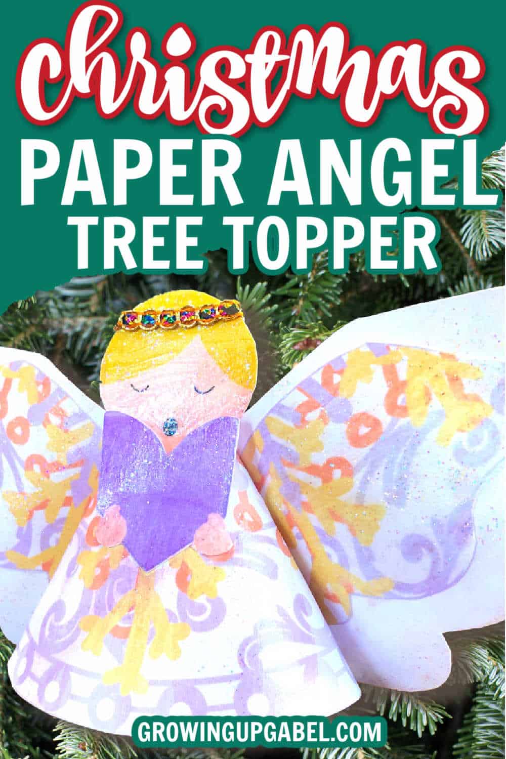 paper angel tree topper