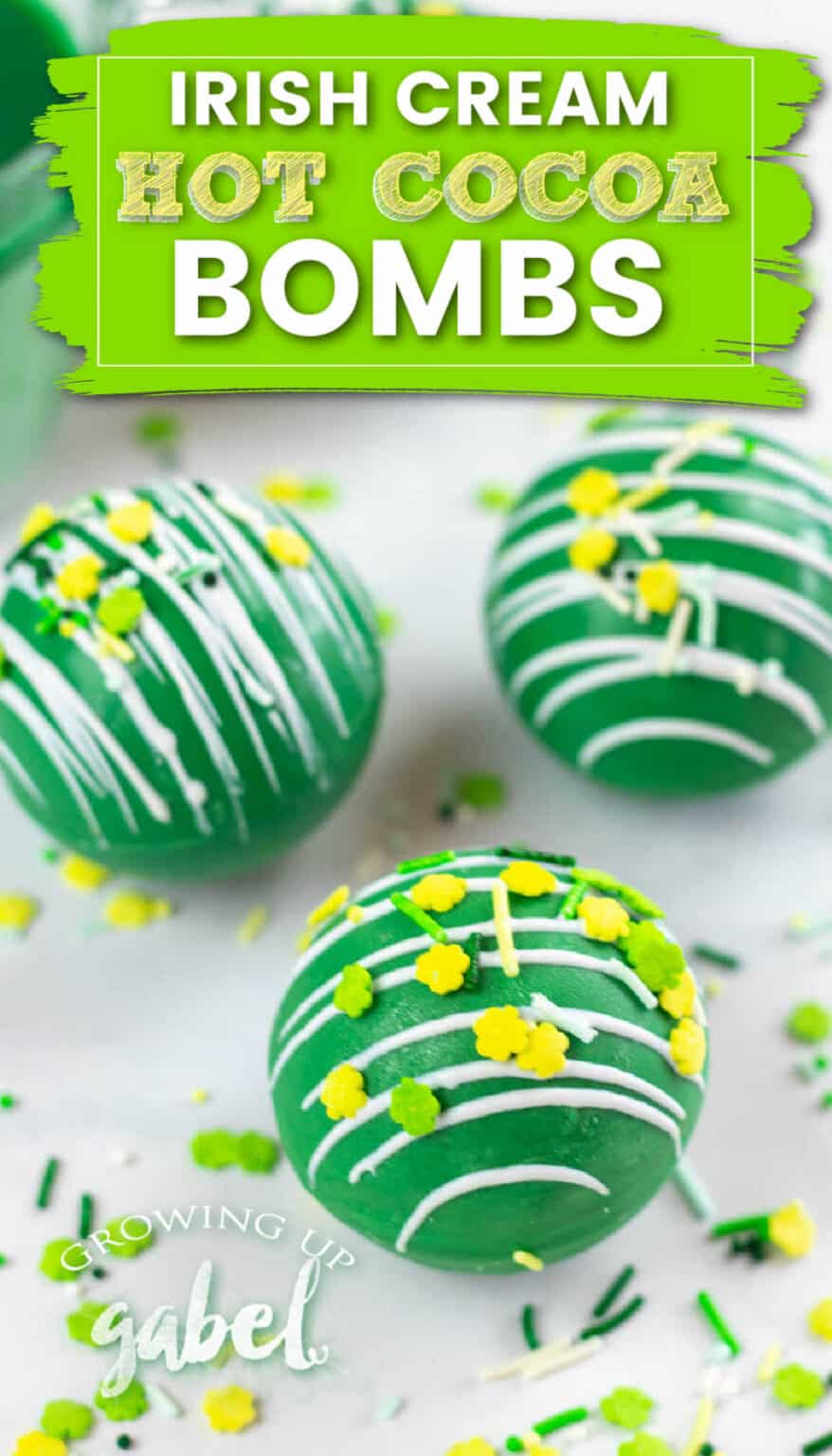 Irish Cream Hot Chocolate Bombs for St. Patrick's Day