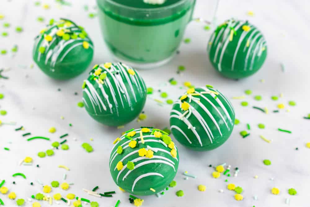 Irish Cream Hot Chocolate Bombs for St. Patrick's Day