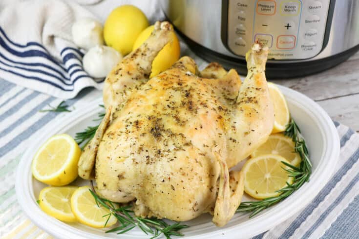 Instant Pot Whole Chicken Recipe with Lemon and Garlic