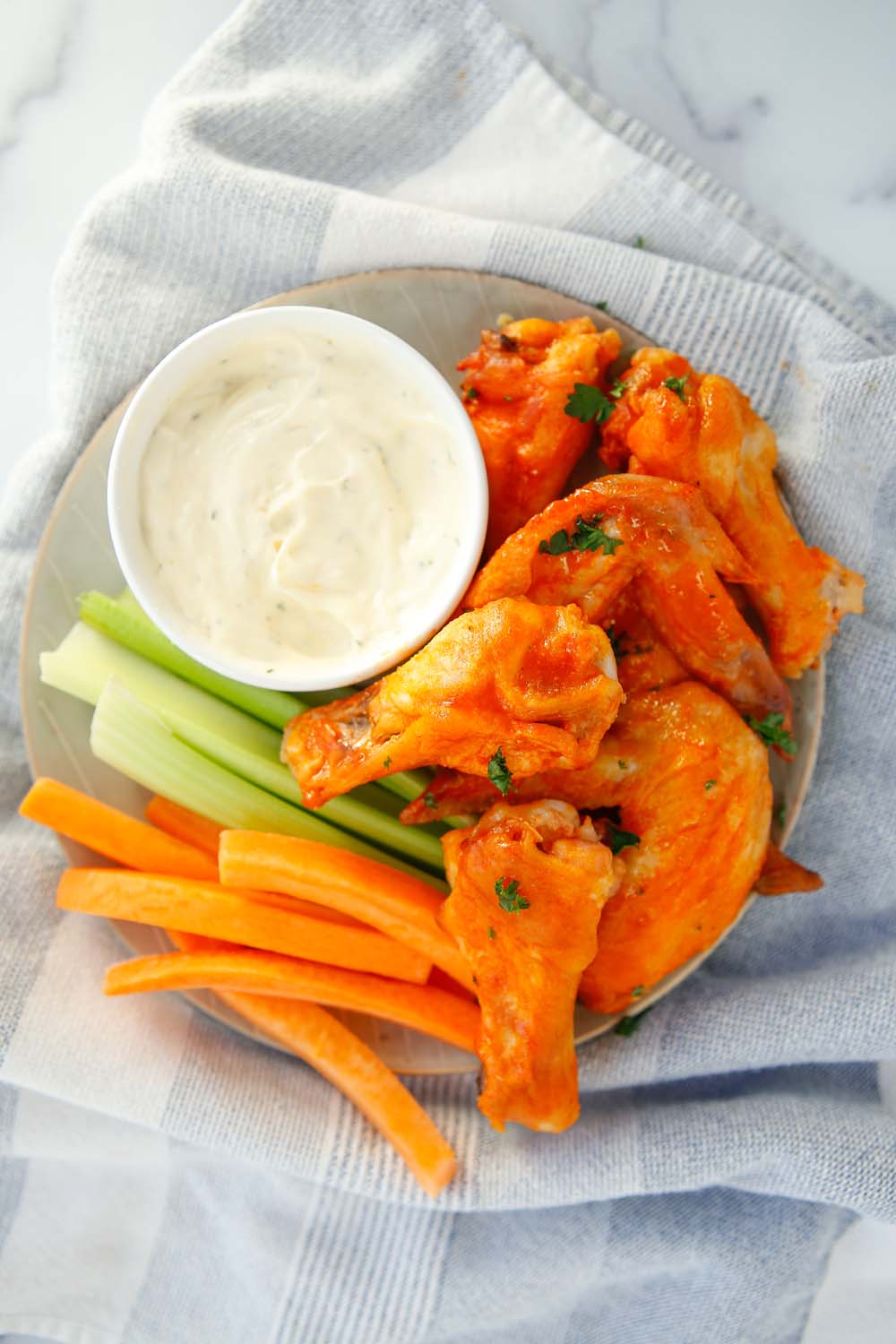 Baked Chicken Wings with Buffalo Sauce