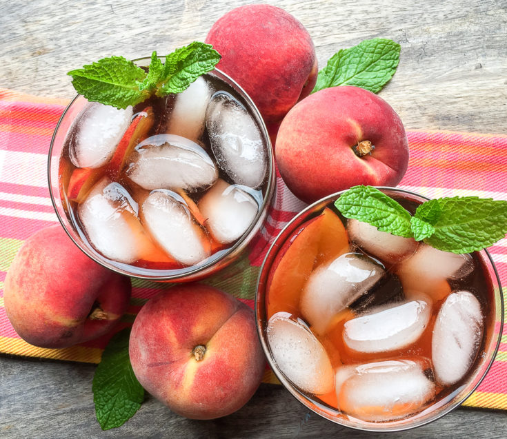 Instant Pot Peach and Ginger Iced Tea