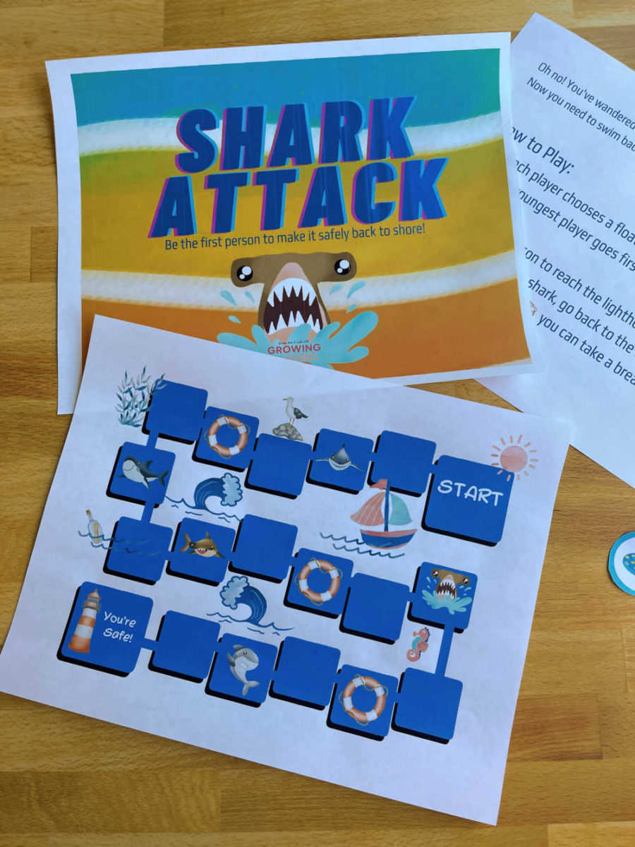 Free Kids Shark Printable Games