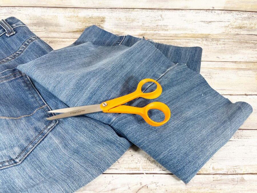 Jeans and scissors