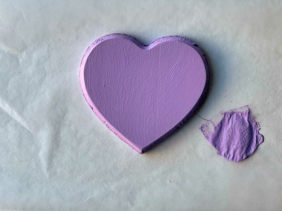 Purple painted heart 